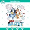 Red, white, and bluey SVG of Bluey and Bingo celebrating 4th of July, perfect for Independence Day crafts and projects.