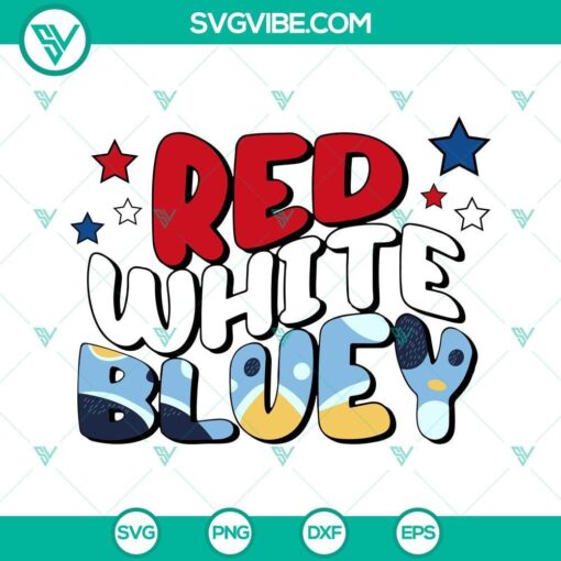 red white bluey svg july 4th svg bluey svg fourth of july svg 7 mockup