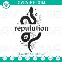 Embroidery Designs, Music Embroidery Designs, Reputation Snake Embroidery 1