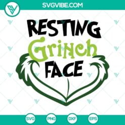 Christmas, SVG Files, Resting Grinch Face SVG Images, The Grinch Christmas SVG 13