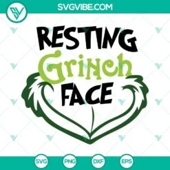 Christmas, SVG Files, Resting Grinch Face SVG Images, The Grinch Christmas SVG 2