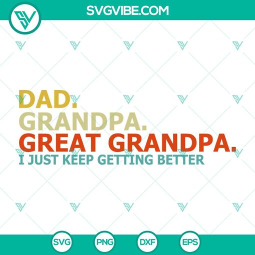 retro dad grandpa great grandpa svg father s day gift for dad svg png eps dxf pdf cricut file mockup