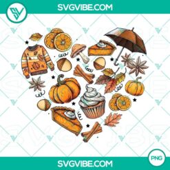 PNG Files, Retro Fall Hello Autumn Heart Thanksgiving PNG File File Designs 2