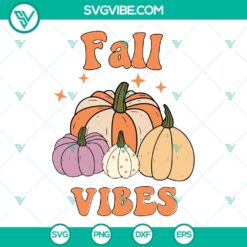 Fall, Seasons, SVG Files, Thanks Giving, Retro Fall Vibes SVG File, Pumpkin 23