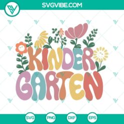 School, SVG Files, Retro Floral Kindergarten SVG File, Pre School Teacher SVG 2