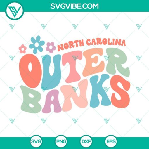 retro outer banks north carolina svg pogue life svg png dxf eps cricut files 2 mockup 2