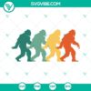 Retro vintage Bigfoot SVG download featuring Sasquatch design in PNG, DXF, and EPS file formats for easy cutting.
