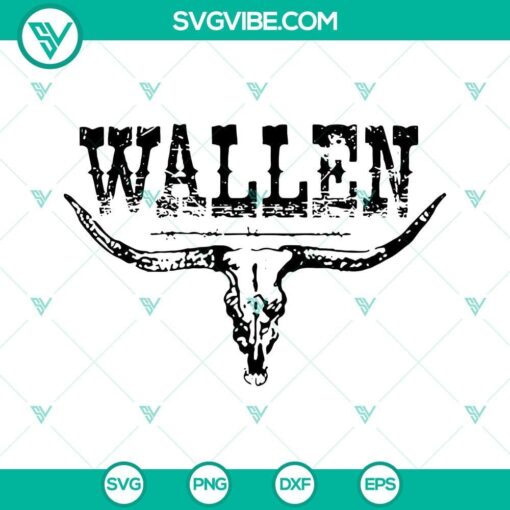 retro wallen bull skull svg bundle morgan wallen svg western svg country music svg png dxf eps 9 mockup