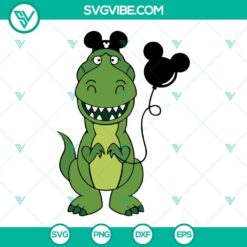 Disney, SVG Files, Rex With Mickey Balloon SVG File, Disney Mickey Mouse SVG 2