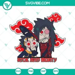 Anime, SVG Files, Rick And Morty Akatsuki SVG Image, Naruto SVG Files PNG DXF 2