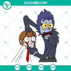 Rick And Morty Death Note SVG Images, Rick Sanchez Ryuk SVG Download PNG DXF EPS