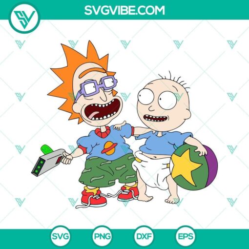 rick and morty rugrats svg chuckie finster svg tommy pickles svg cartoon svg png dxf eps 4 mockup