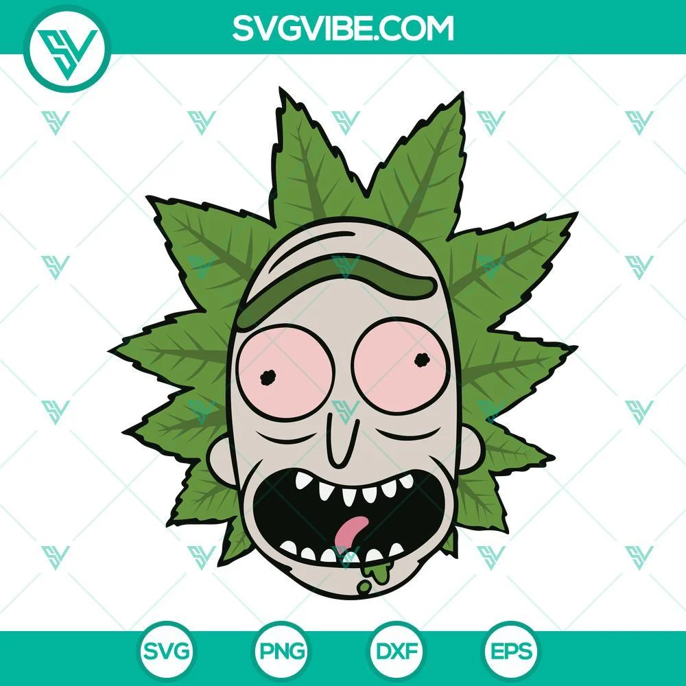 Cannabis, Cartoons, SVG Files, Rick And Morty Weed Svg, Rick Sanchez Smoking 1