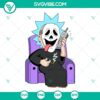 Rick Morty Ghostface funny Scream Halloween SVG file perfect for Halloween crafts, PNG DXF EPS formats available.
