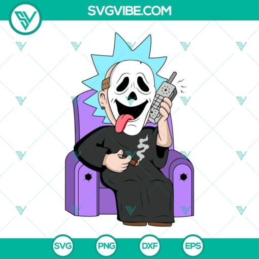 rick morty ghostface svg funny scream halloween svg png dxf eps 4 mockup