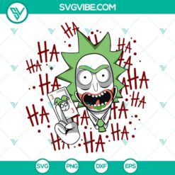 Rick Sanchez Joker SVG Files PNG DXF EPS Digital File, Rick And Morty