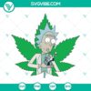 Rick Sanchez from Rick and Morty smoking weed SVG download, cannabis design.