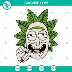 Cannabis, Cartoons, SVG Files, Rick Smoking Weed SVG Download, Stoner Cartoon 2