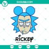 Rickey Wow So Creative and Rick Sanchez Mickey Mouse SVG Images File, unique cartoon character mashup design for digital use.
