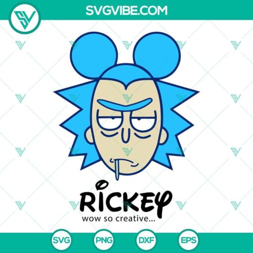 rickey wow so creative svg rick sanchez mickey mouse svg file 3 mockup