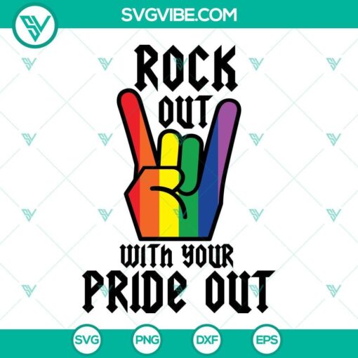 rock out with your pride out svg rainbow rock pride svg gay pride svg lgbtq svg 5 mockup