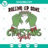 Rolling Up Christmas Spirit SVG: Stoner and Grinch Hand Designs for Festive Holiday Projects.