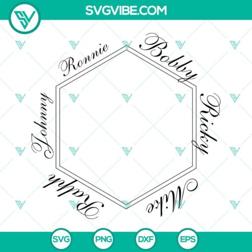 ronnie bobby ricky mike ralph and johnny svg new edition svg 2023 music svg png dxf eps 3 mockup