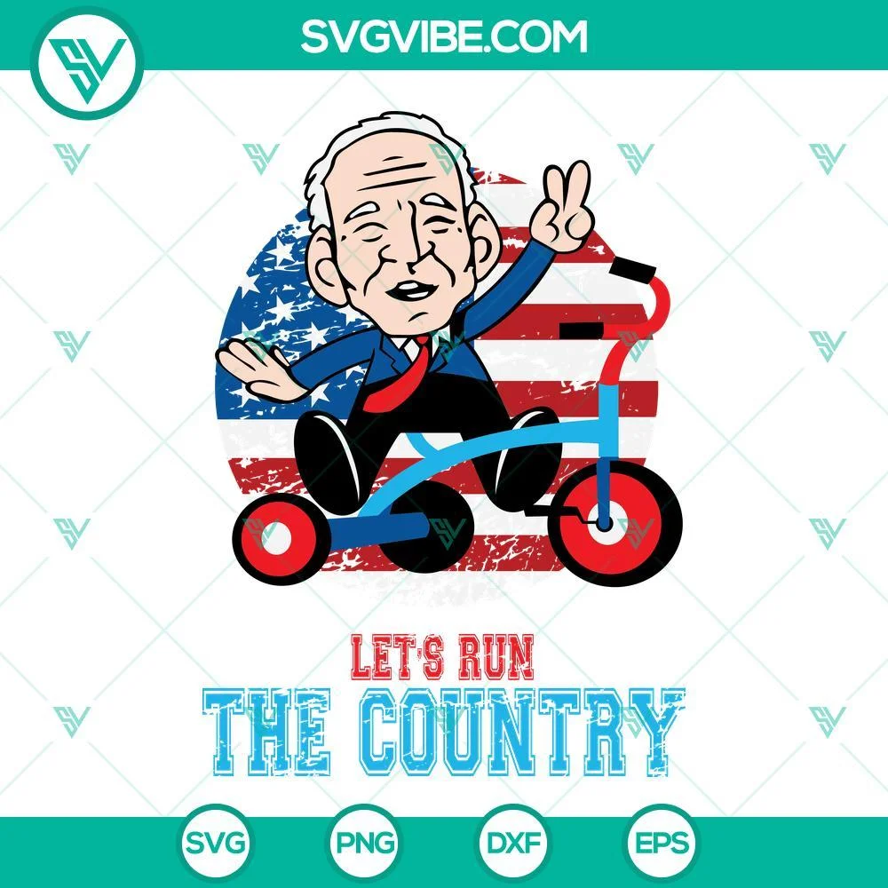 American, SVG Files, Running The Country Is Like Riding A Bike SVG Image, Biden 1