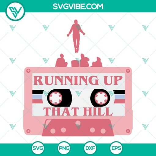 running up that hill svg cassette player stranger things 4 max favorite song svg png dxf eps cut files 5 mockup