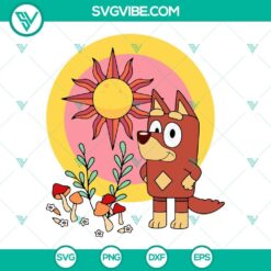Rusty Bluey SVG Download, Cottagecore Red Kelpie Cartoon SVG Download, Bluey Friend