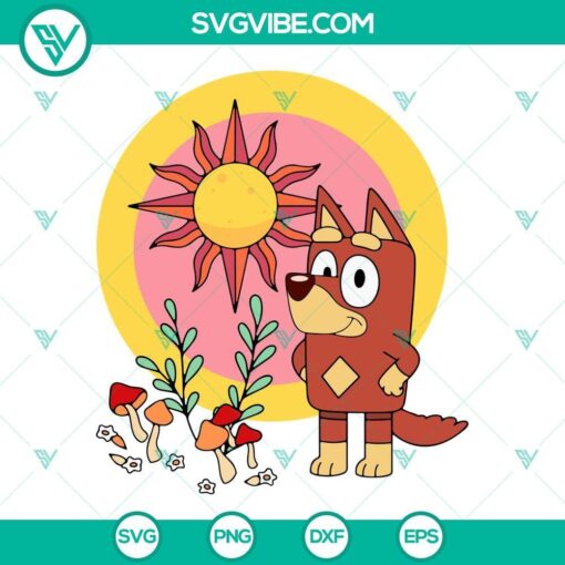 rusty bluey svg cottagecore red kelpie cartoon svg bluey friend svg png dxf eps cricut 4 mockup