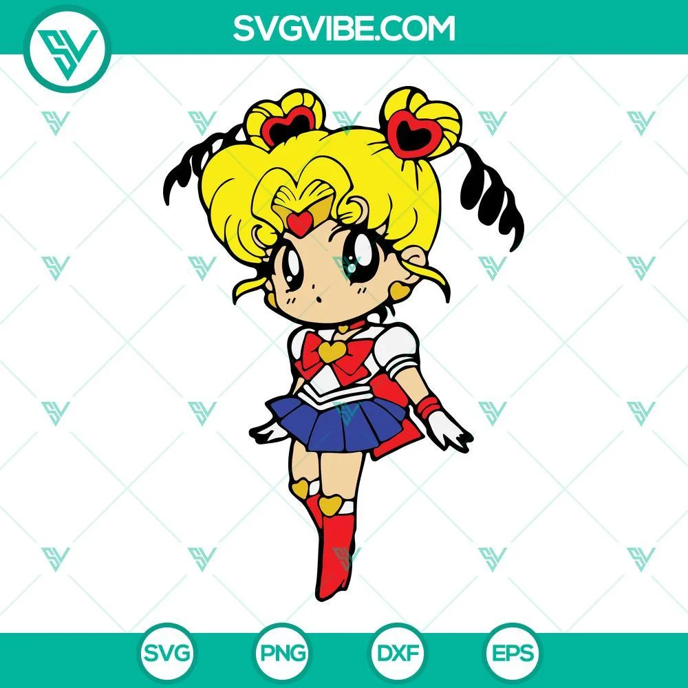 Anime, SVG Files, Sailor Moon SVG Images PNG DXF EPS, Baby Sailor Moon SVG 1