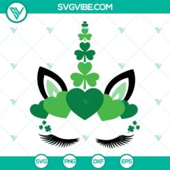 St Patrick's Day, SVG Files, Saint Patricks Day Unicorn SVG Image, Lucky 4