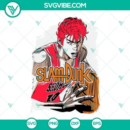 sakuragi hanamichi svg slam dunk svg png dxf eps cut files 8 mockup