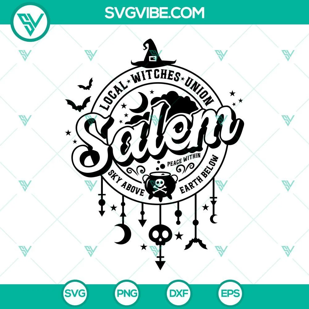 Halloween, SVG Files, Salem Local Witches Union Halloween SVG Images, Halloween 1