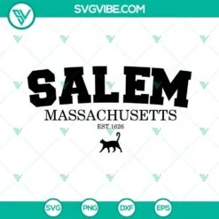 Halloween, SVG Files, Salem Massachusetts Cat SVG File, Witch SVG Images, 2