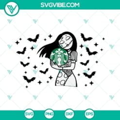 Halloween, Starbucks Cup Wrap, SVG Files, Sally Full Wrap Starbucks Cup SVG 6