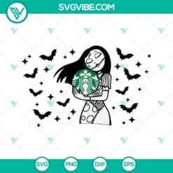 Halloween, Starbucks Cup Wrap, SVG Files, Sally Full Wrap Starbucks Cup SVG 2