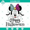 Sally Minnie Mouse Happy Halloween and Minnie Nightmare Before Christmas SVG files for festive crafts.