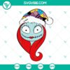 Sally Santa Claus Hat SVG with Nightmare Before Christmas SVG files for download. Perfect for holiday crafting projects.