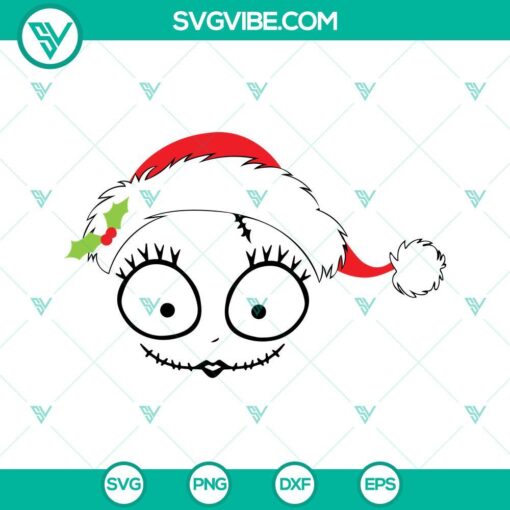 sally santa hat svg the nightmare before christmas svg png dxf eps mockup 1