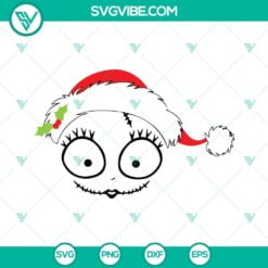 Christmas, SVG Files, Sally Santa Hat SVG Download, The Nightmare Before 2