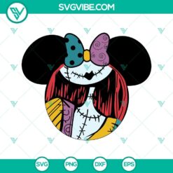 Disney, Halloween, SVG Files, Sally SVG Images, Minnie Mouse Head Sally SVG 9