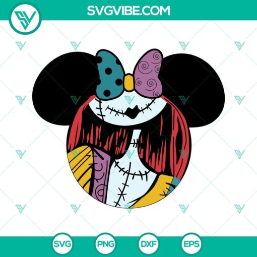 sally svg minnie mouse head sally svg sally nightmare before christmas svg 6 mockup