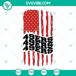 san francisco 49ers american flag svg 49ers football svg png dxf eps cut files 6 mockup