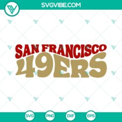 Football, Sports, SVG Files, San Francisco 49ers Football SVG Download PNG DXF 4