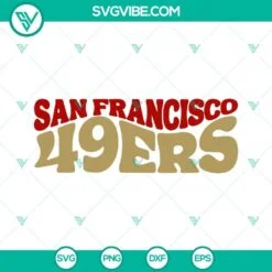 Football, Sports, SVG Files, San Francisco 49ers Football SVG Download PNG DXF 2