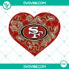 San Francisco 49ers heart Valentine PNG designs for download.