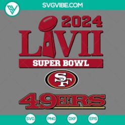 Football, Sports, SVG Files, San Francisco 49ers LVIII SVG Image, 49ers Super 8