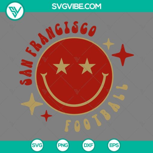 san francisco football smiley face svg 49ers svg san francisco 49ers svg mockup